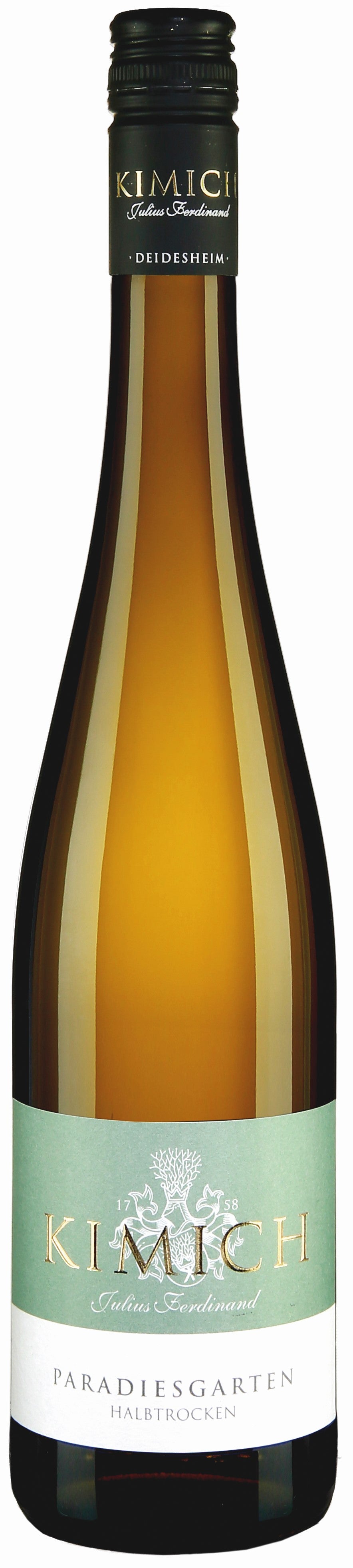 Deidesheimer Paradiesgarten Riesling QbA halbtrocken Kimich 0,75l (12% vol.)