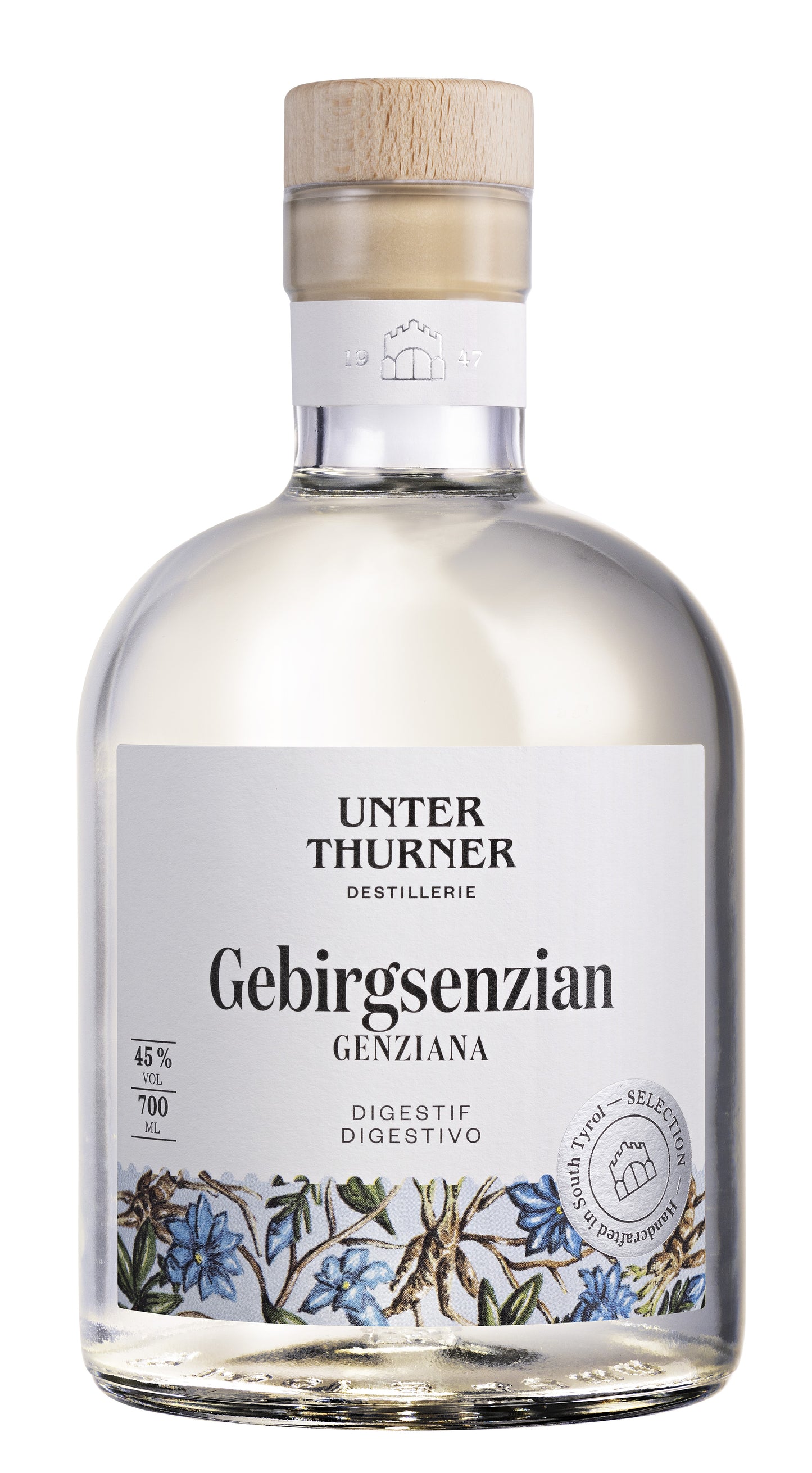 Gebirgsenzian Unterthurner 0,7l (45% vol.)